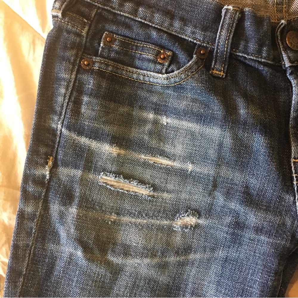 J. Crew Factory Hipslung Stretch Women's Blue Jeans Size 27 - Picture 4 of 12